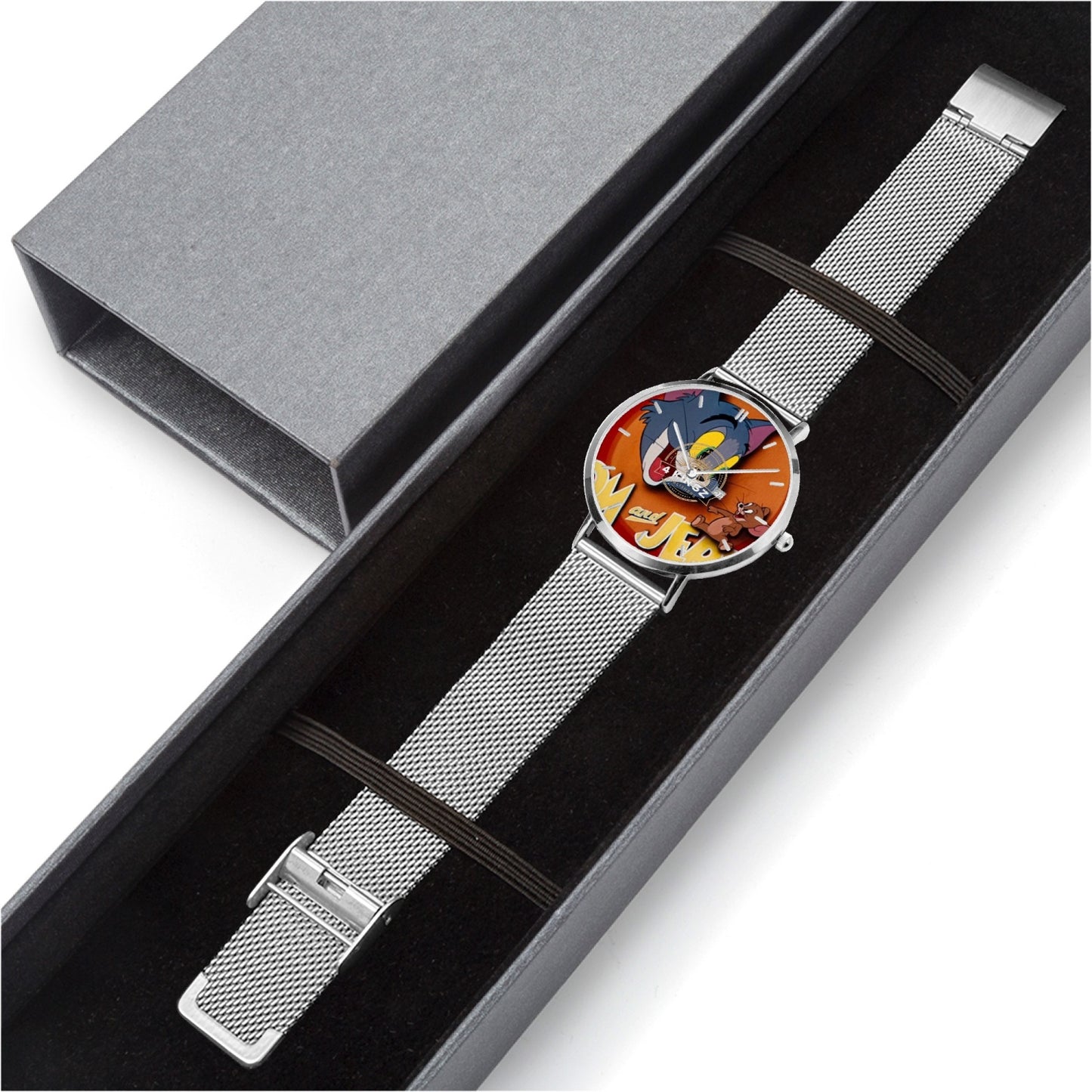 4 Kingz publishers Tom & Jerry Stainless Steel Perpetual Calendar Quartz Watch (With Indicators)