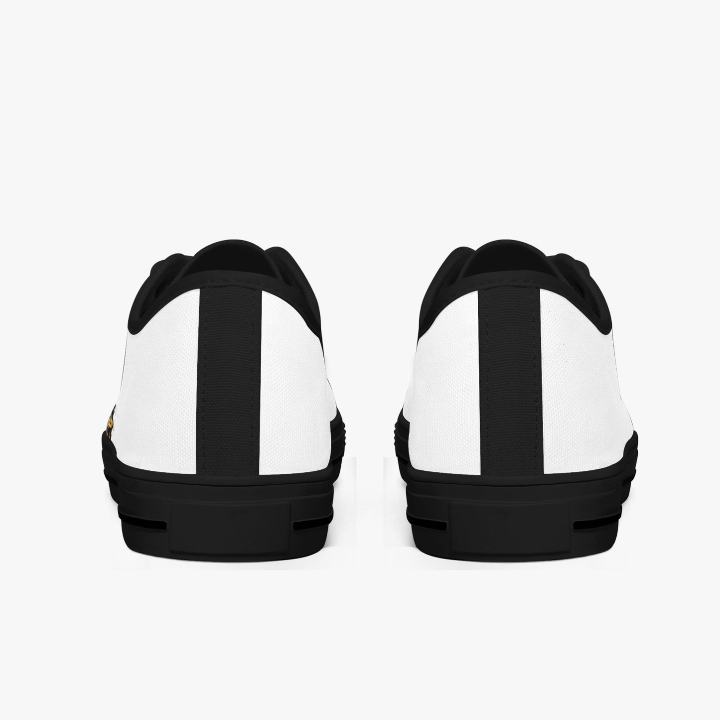 4 Kingz publishers -Classic Low-Top Canvas Shoes - White/Black