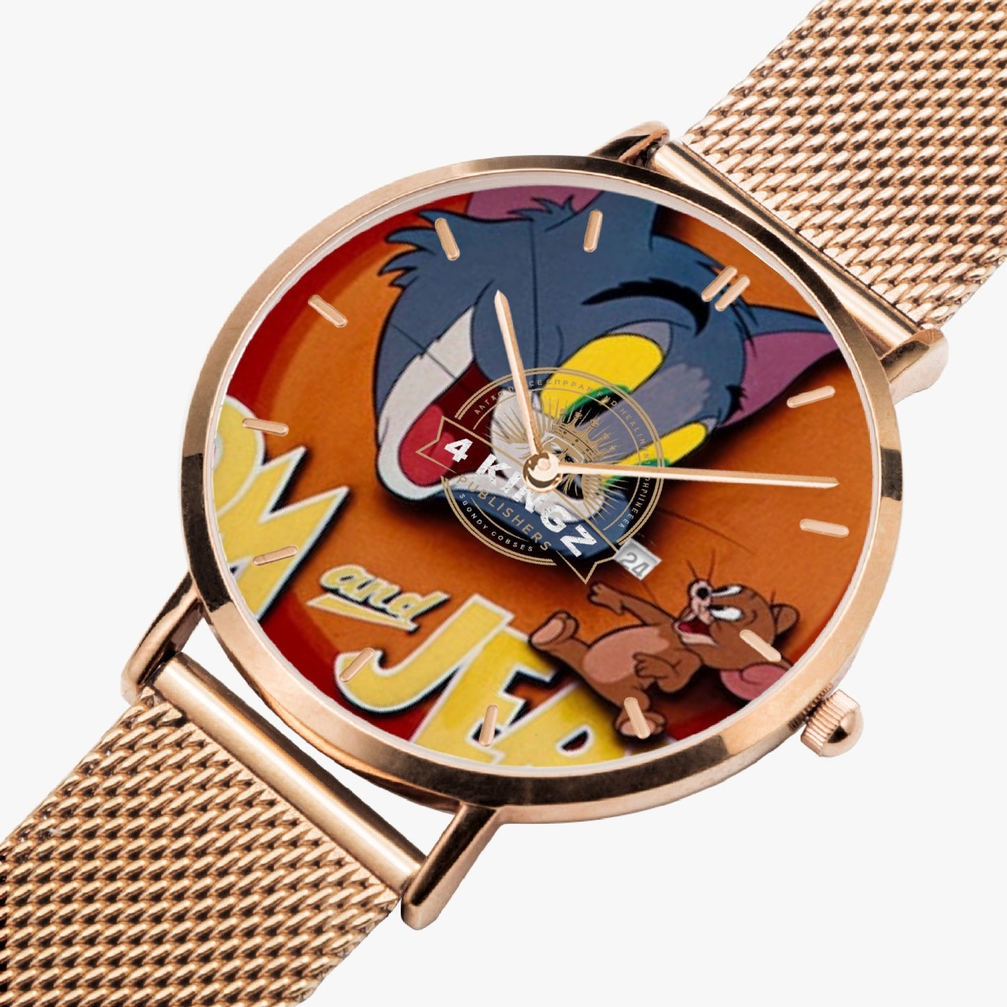 4 Kingz publishers Tom & Jerry Stainless Steel Perpetual Calendar Quartz Watch (With Indicators)