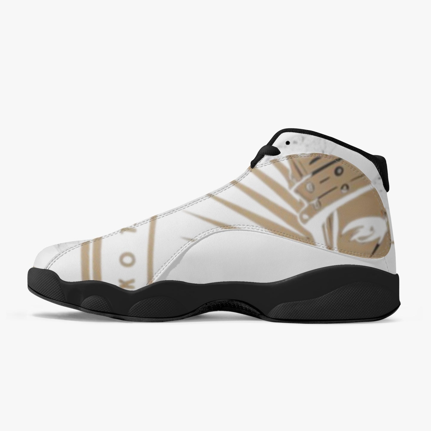 4 kingz publishers Black Sole High-Top Leather Basketball Sneakers