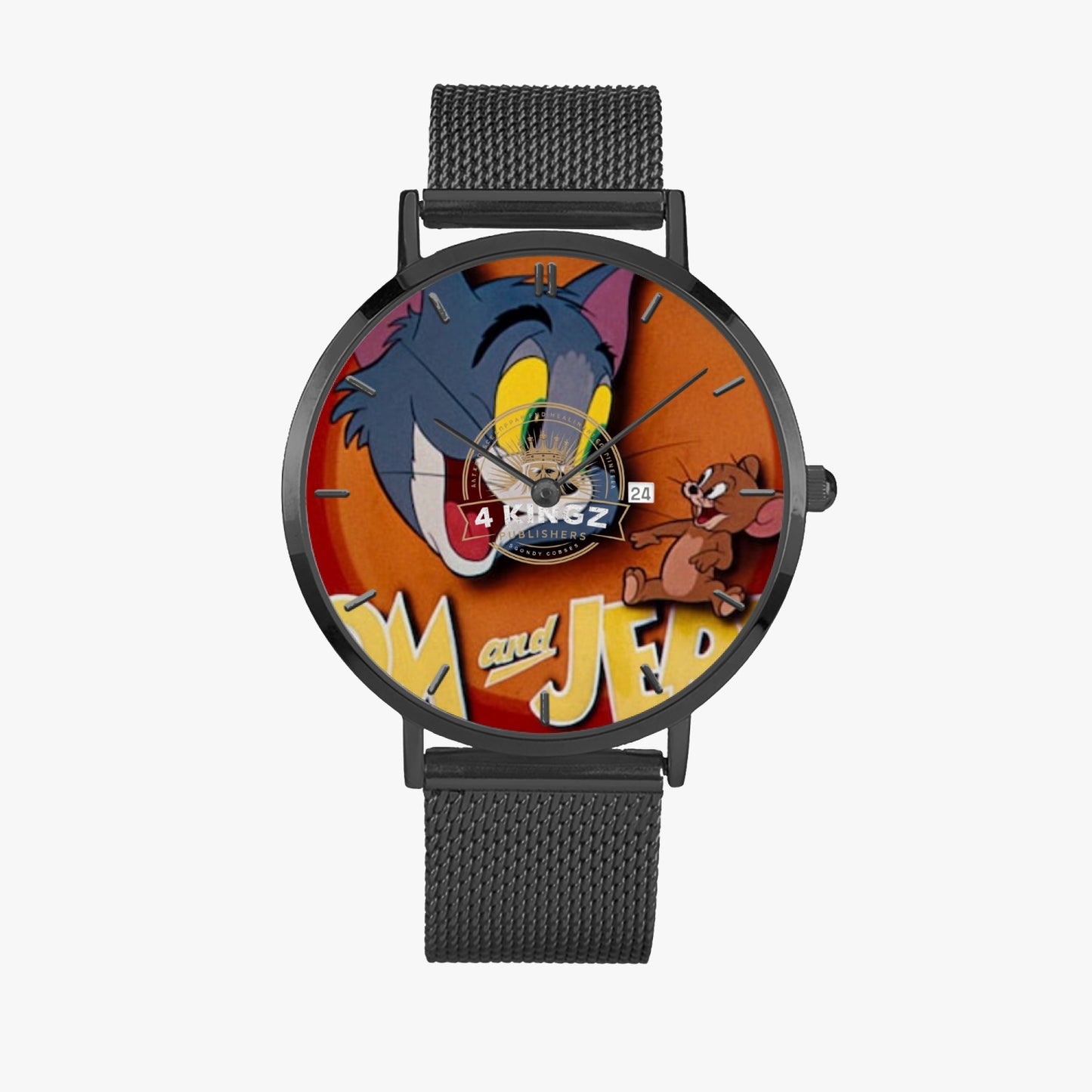 4 Kingz publishers Tom & Jerry Stainless Steel Perpetual Calendar Quartz Watch (With Indicators)
