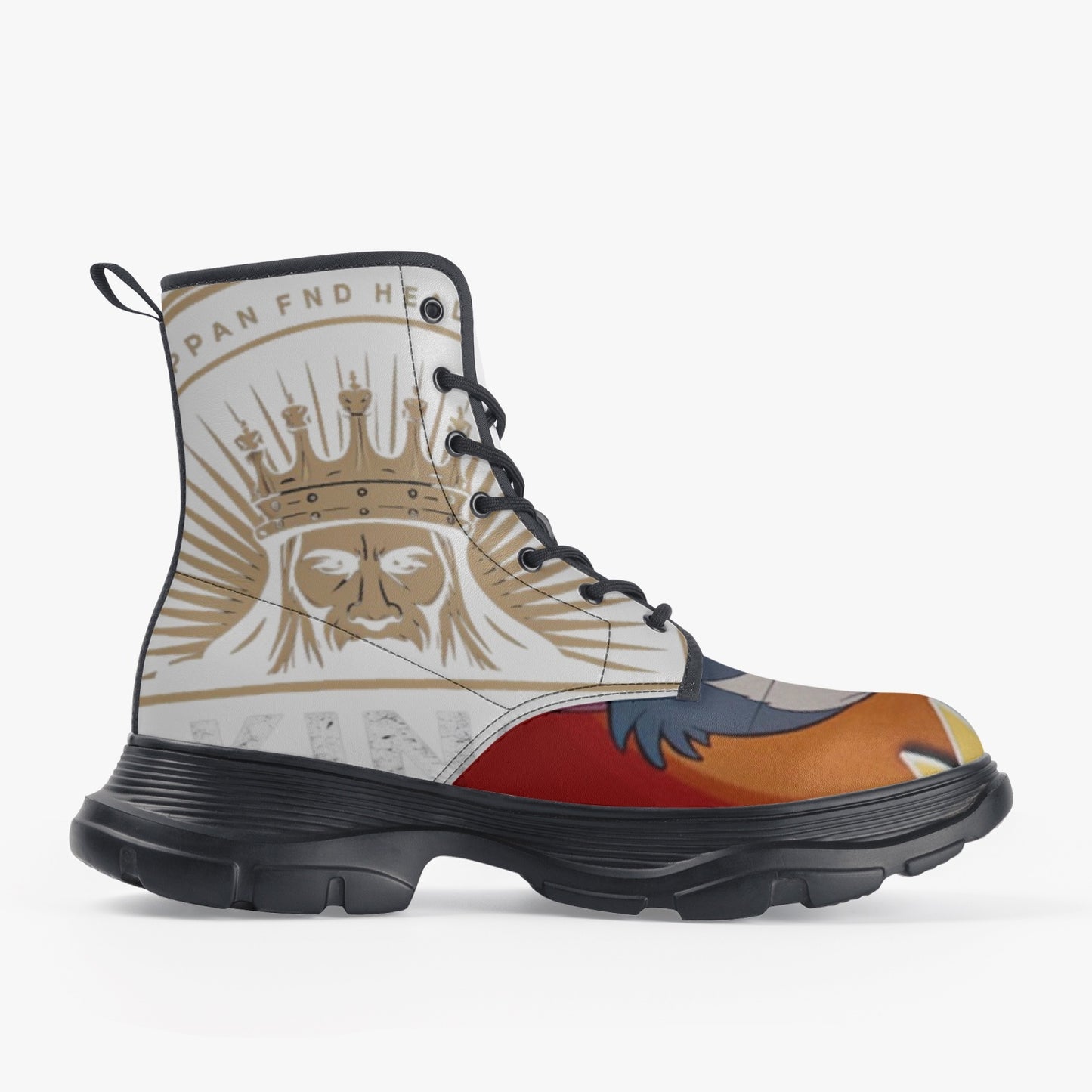 4 kingz publishers 321. Casual Leather Chunky Tom & Jerry Boots