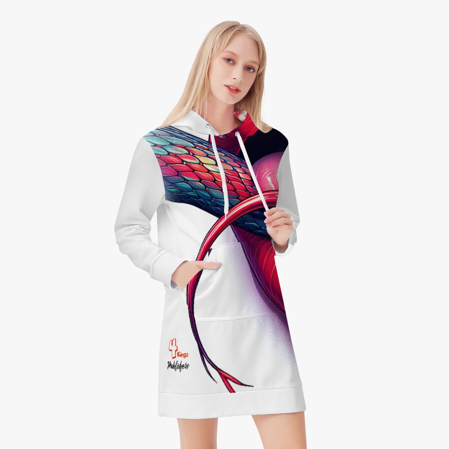 4 kingz publishers Women's AOP Hoodie Dress