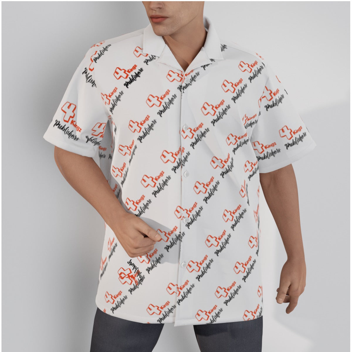 4 Kingz publishers All-Over Print Men's Hawaiian Shirt With Button Closure