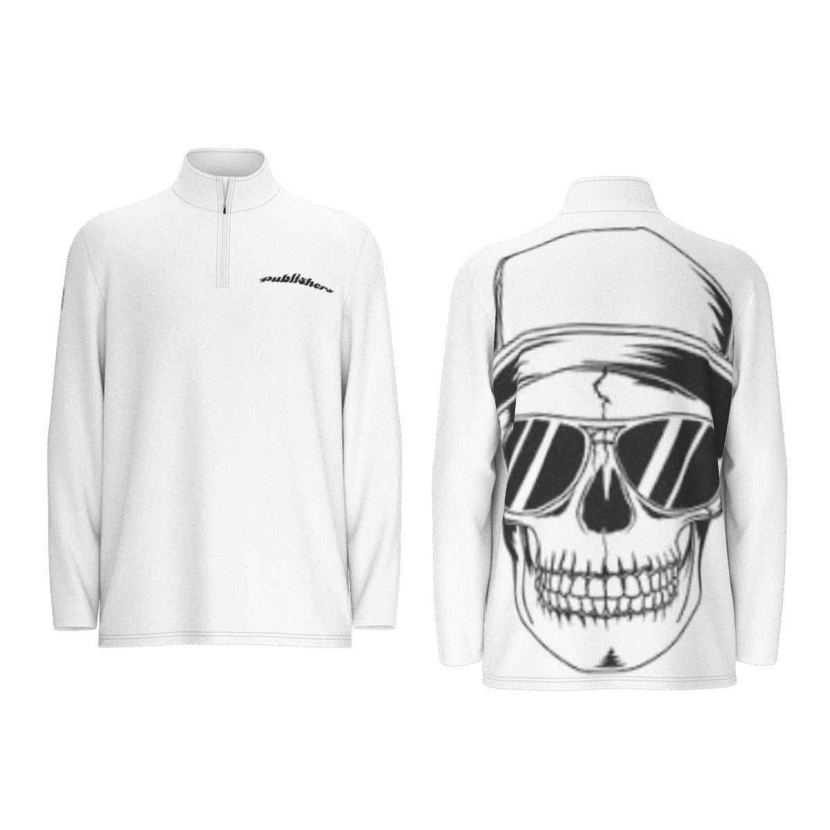 4 Kingz publishers - skeleton X publishers Men's Sports Collar Jersey With Long Sleeve