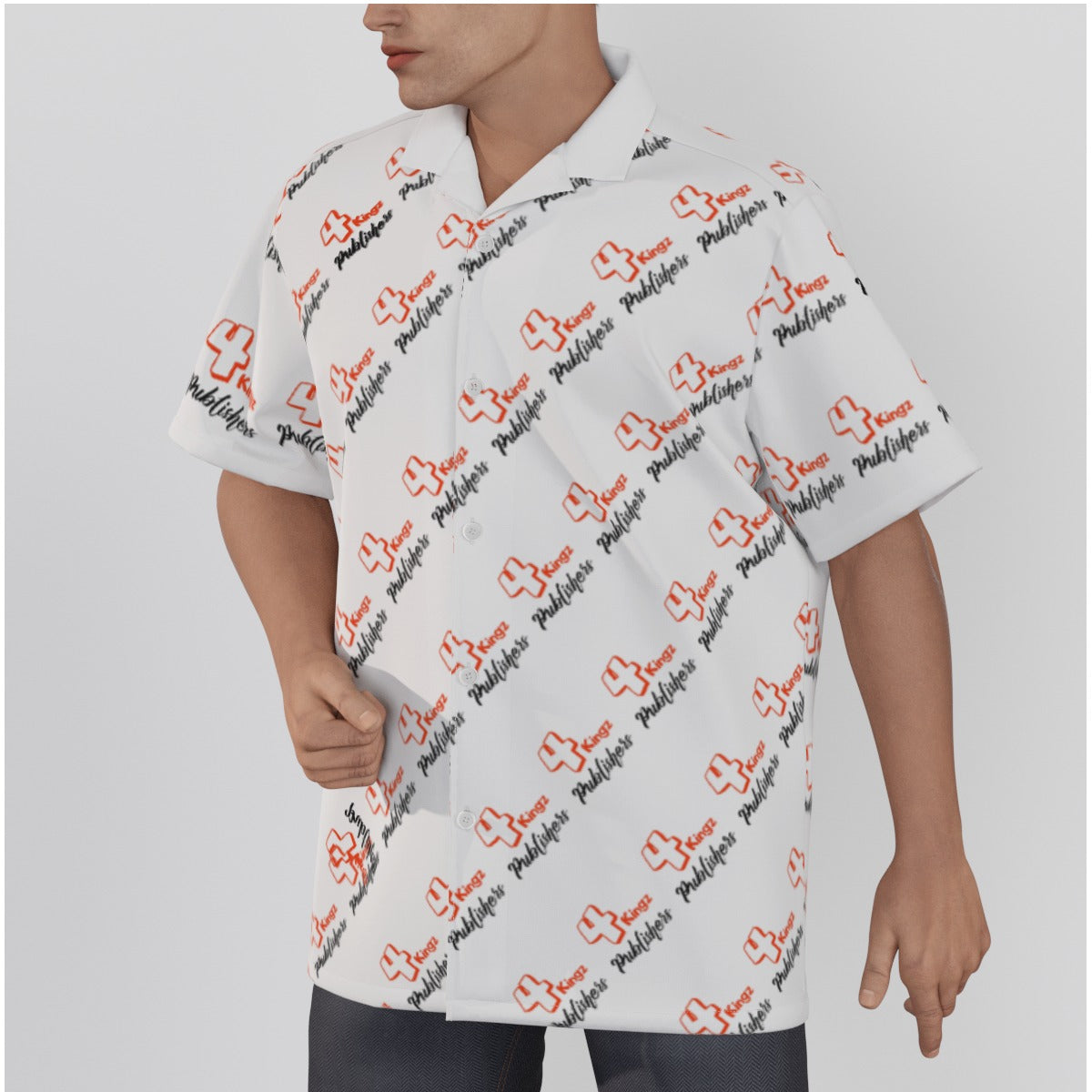 4 Kingz publishers All-Over Print Men's Hawaiian Shirt With Button Closure