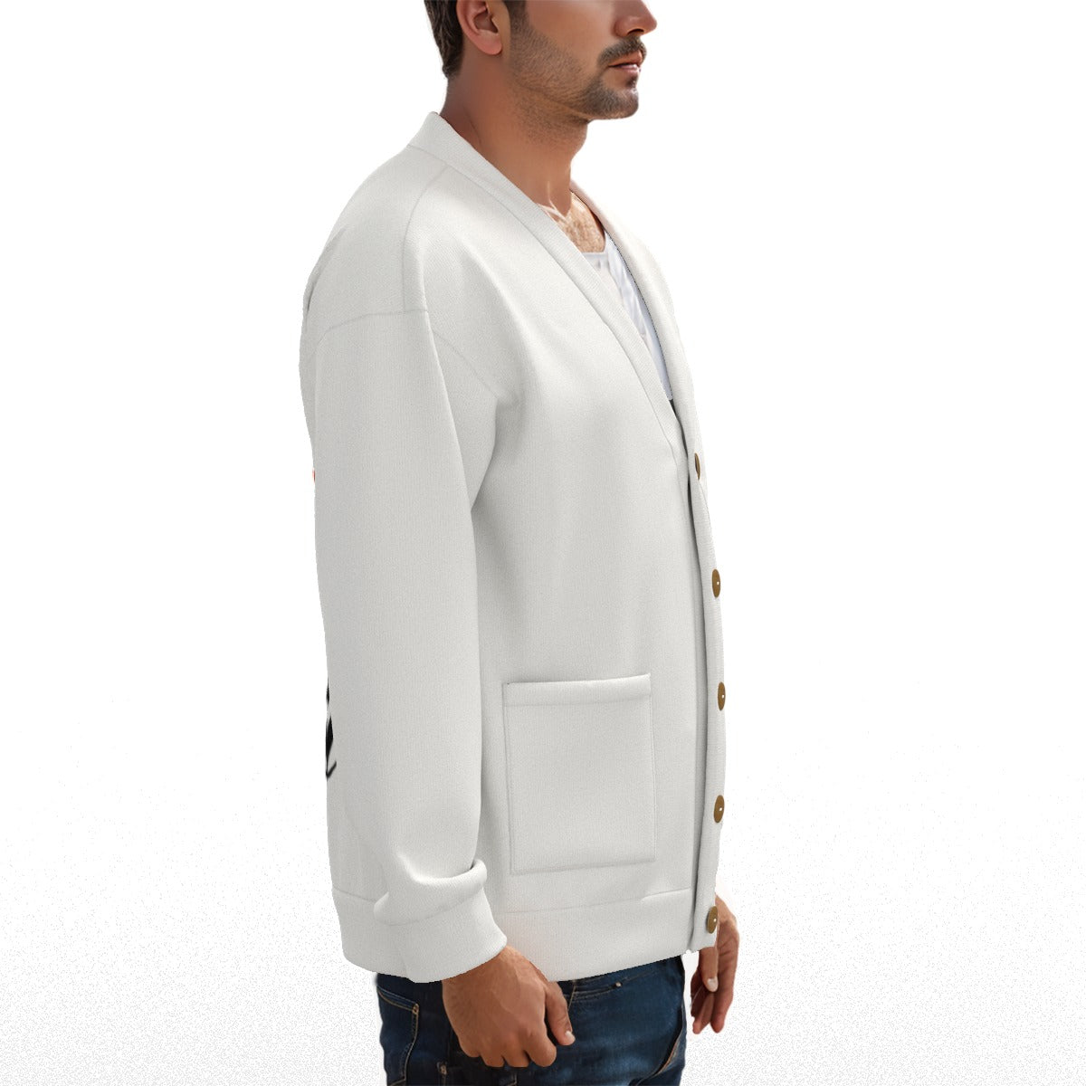4 Kingz publishers Unisex V-neck Knitted Fleece Cardigan With Button Closure