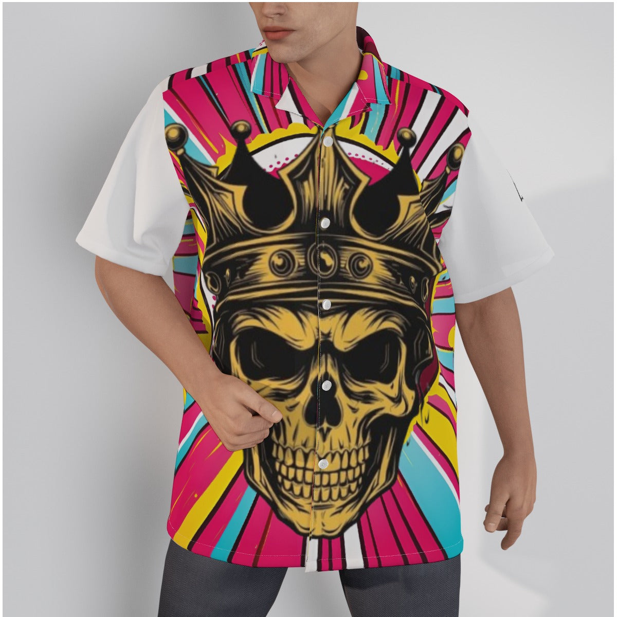 4 kingz publishers Men's Hawaiian Shirt With Button Closure