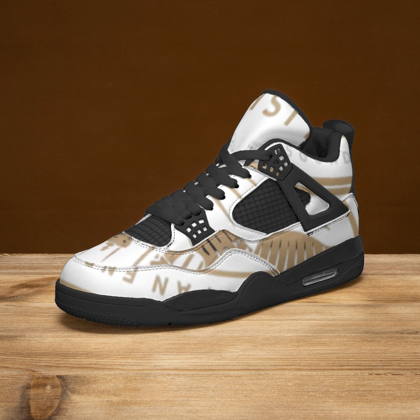 4 Kingz publishers AJ4 Basketball Sneakers -Black Sole
