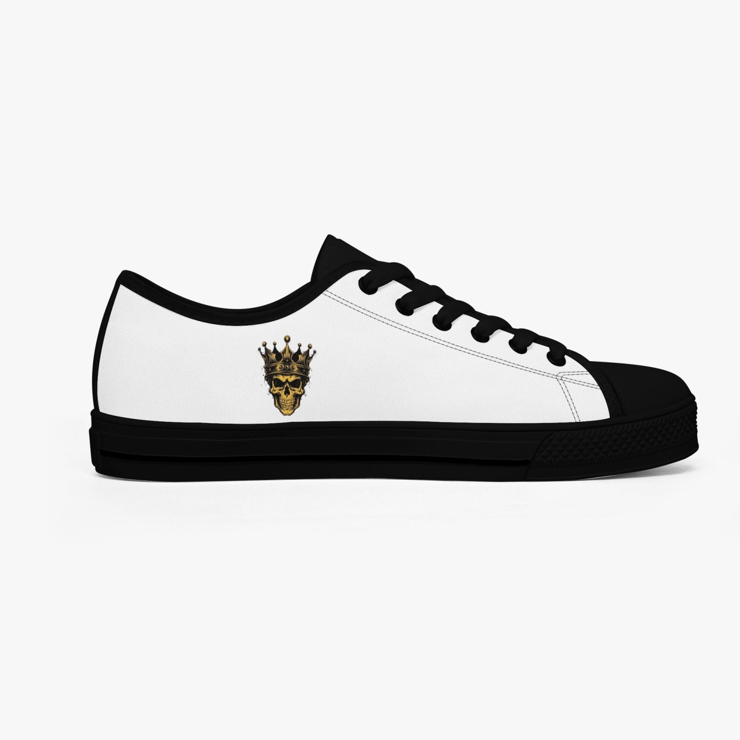 4 Kingz publishers -Classic Low-Top Canvas Shoes - White/Black