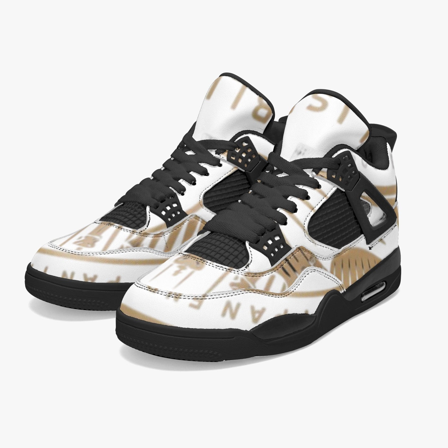 4 Kingz publishers AJ4 Basketball Sneakers -Black Sole