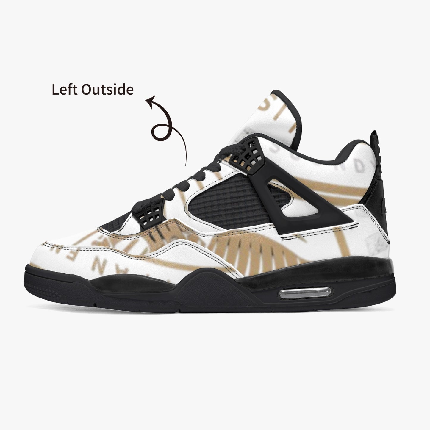 4 Kingz publishers AJ4 Basketball Sneakers -Black Sole