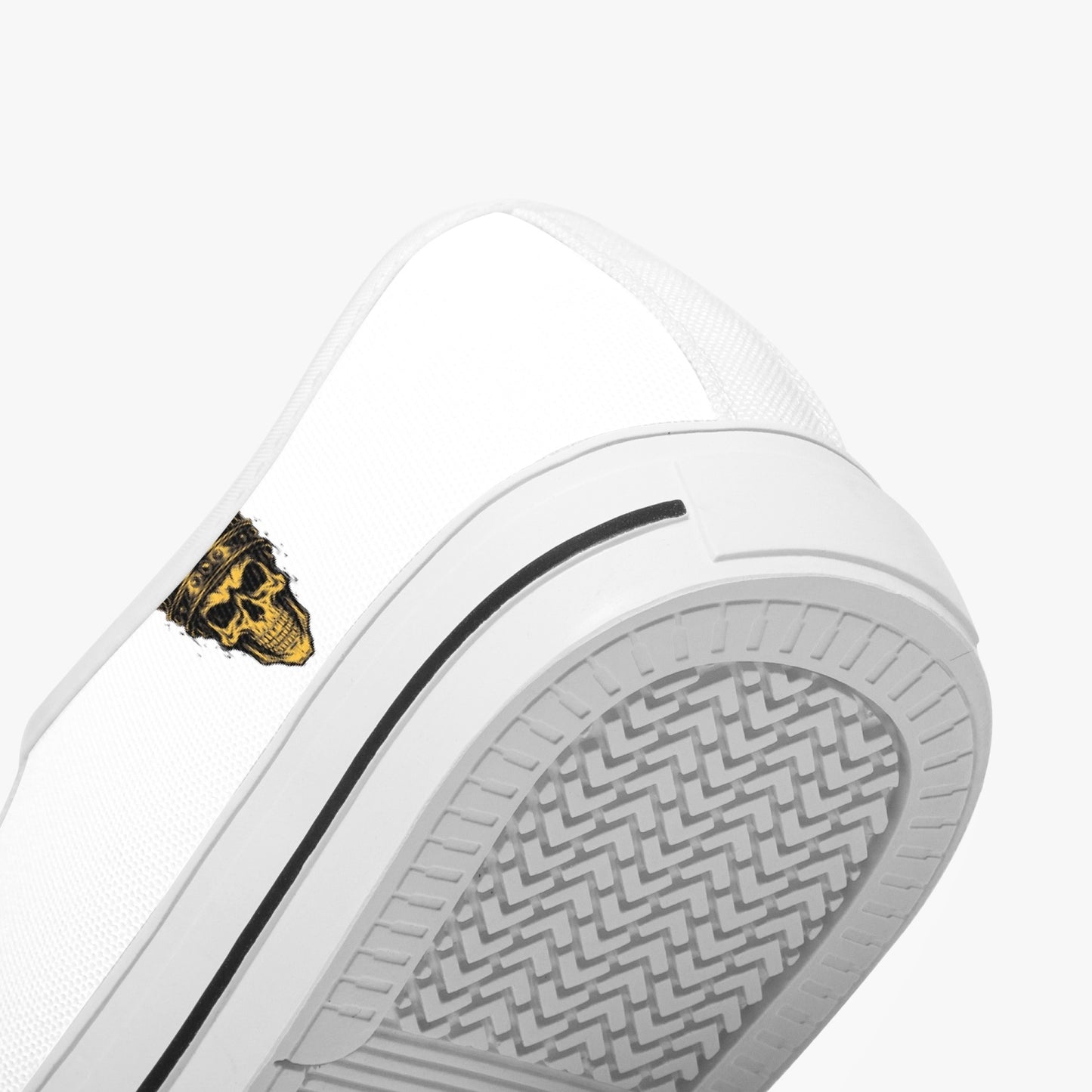 4 Kingz publishers -Classic Low-Top Canvas Shoes - White/Black
