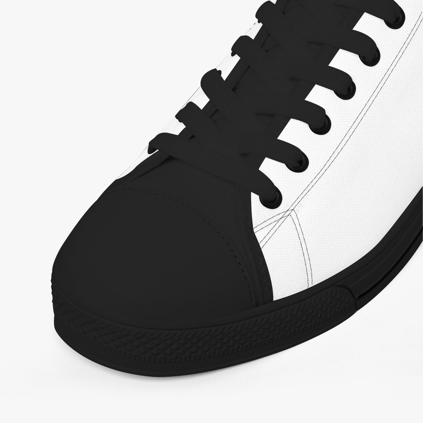 4 Kingz publishers -Classic Low-Top Canvas Shoes - White/Black