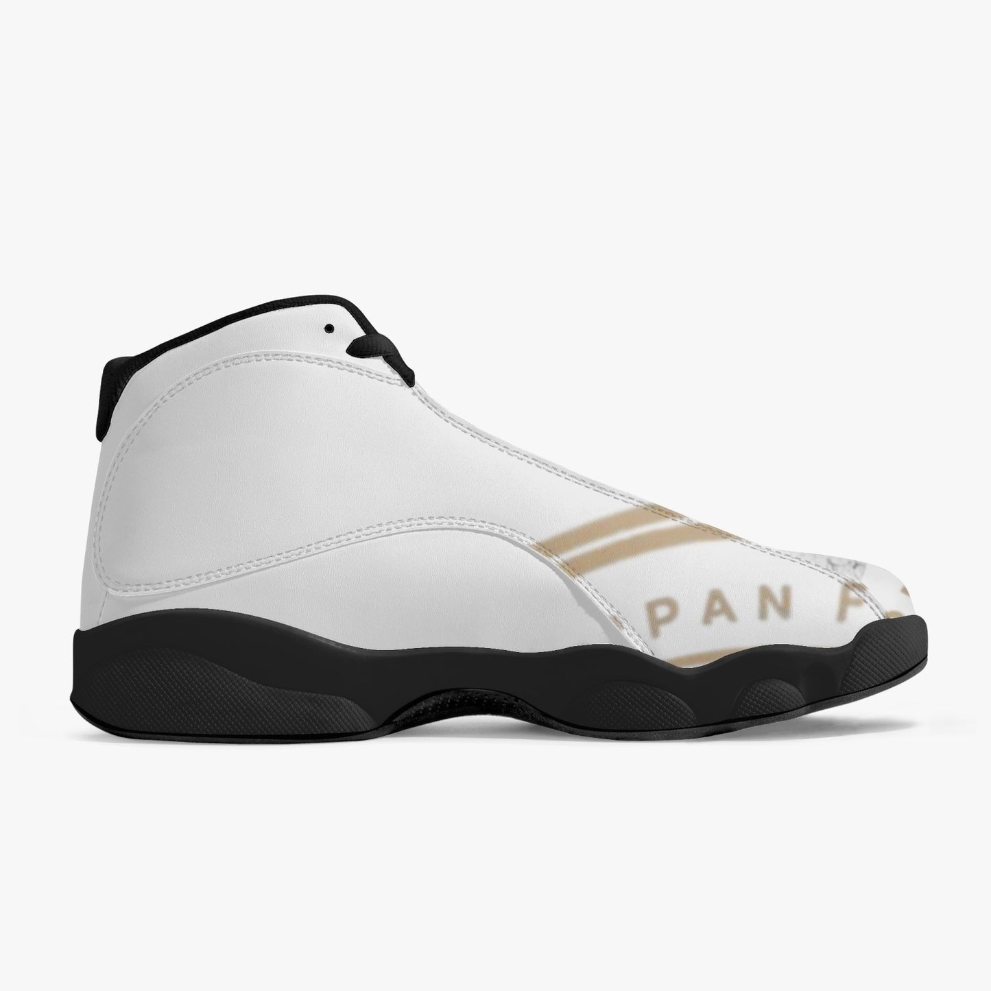 4 kingz publishers Black Sole High-Top Leather Basketball Sneakers