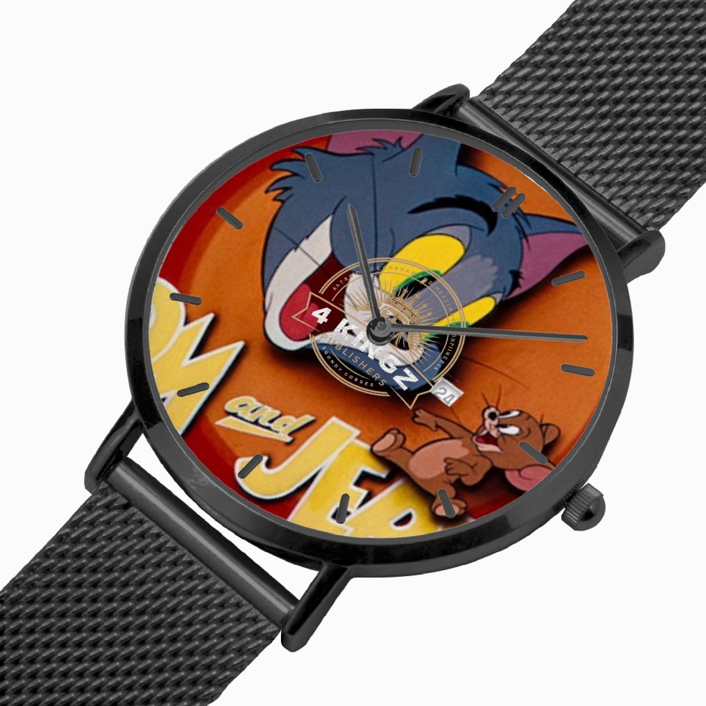 4 Kingz publishers Tom & Jerry Stainless Steel Perpetual Calendar Quartz Watch (With Indicators)
