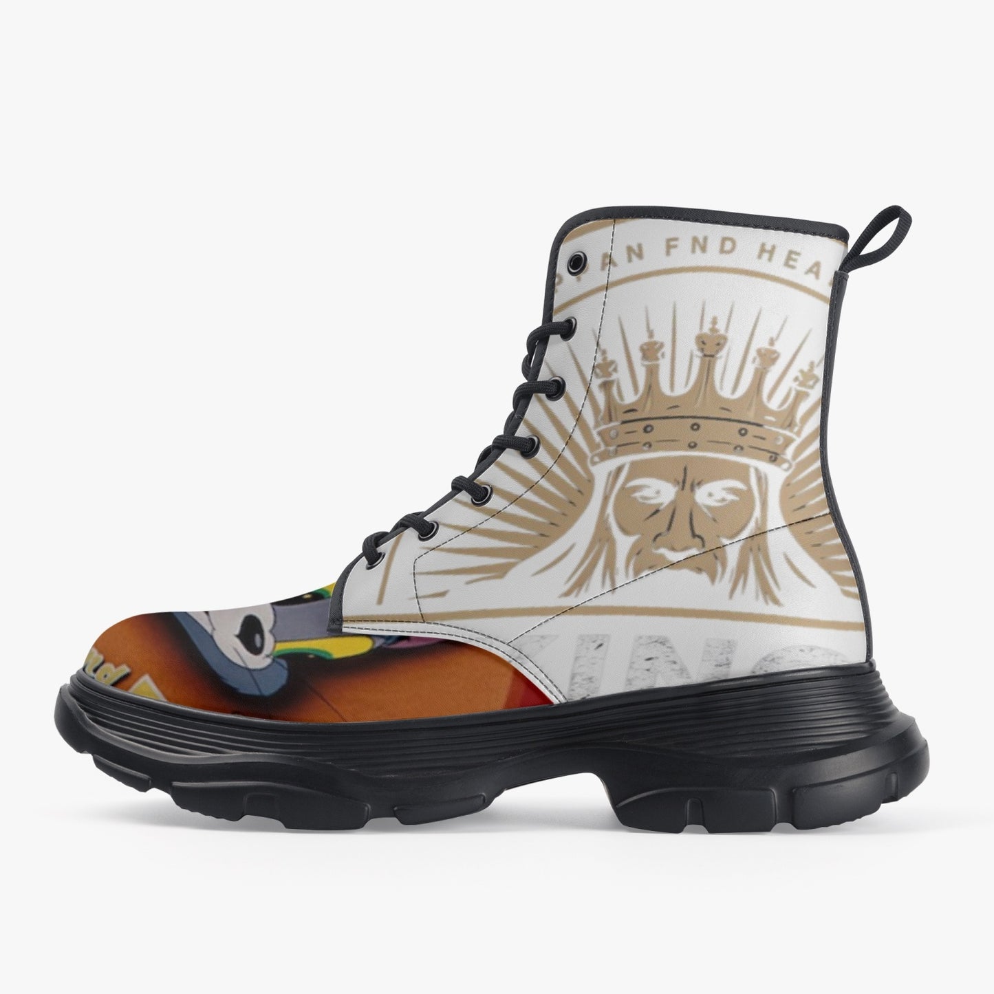 4 kingz publishers 321. Casual Leather Chunky Tom & Jerry Boots