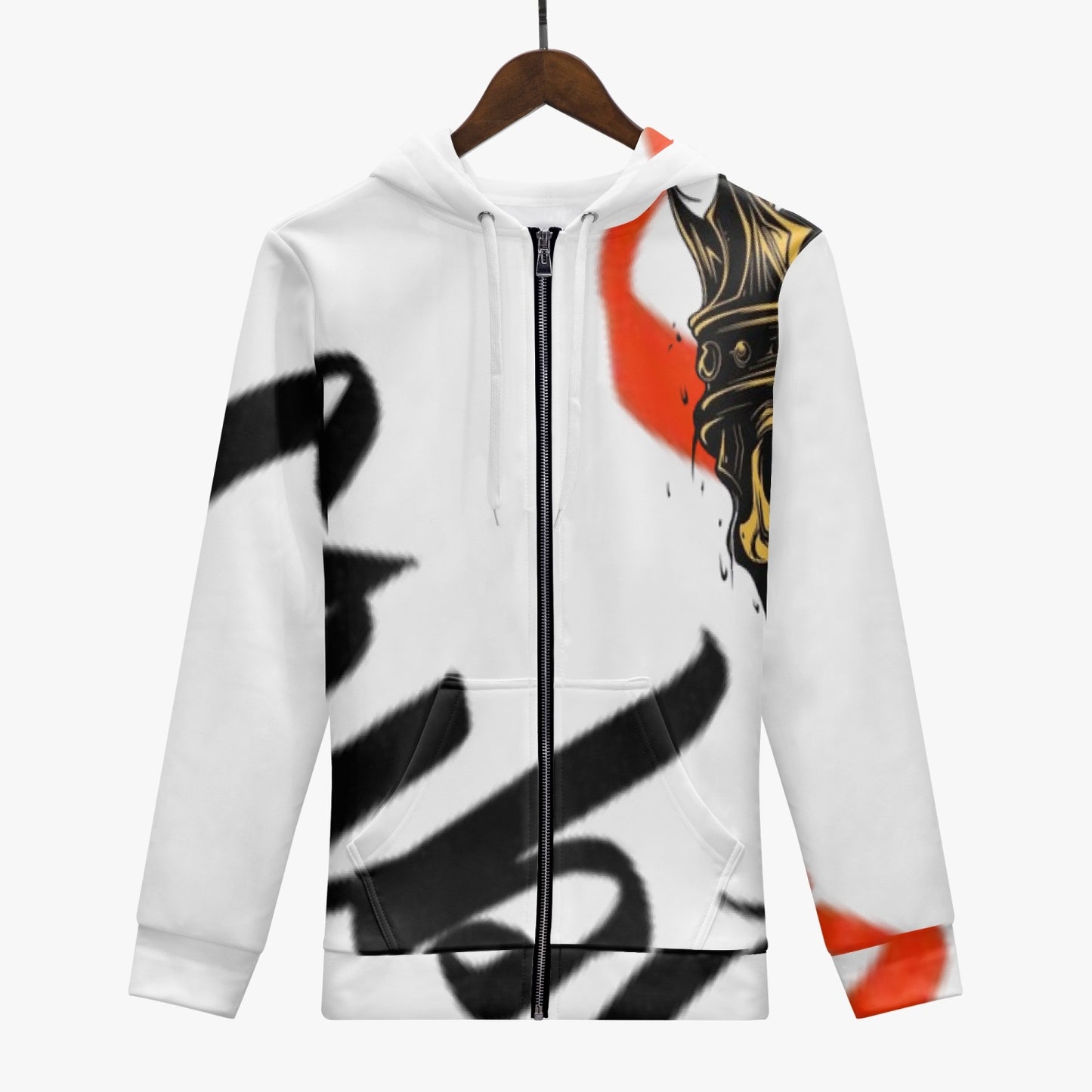 4 kingz publishers logos collabo Men's AOP Full Zip Up Hoodie