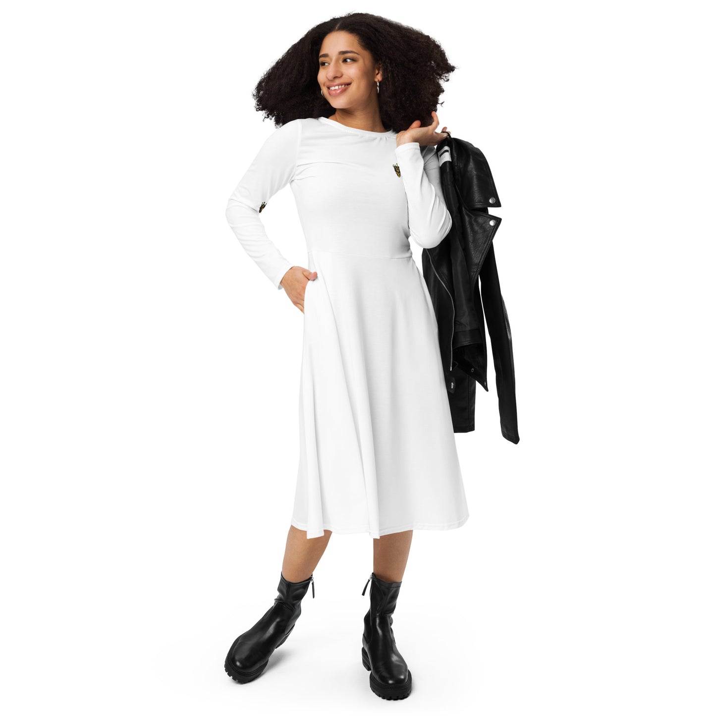 4 Kingz publishers long sleeve midi dress