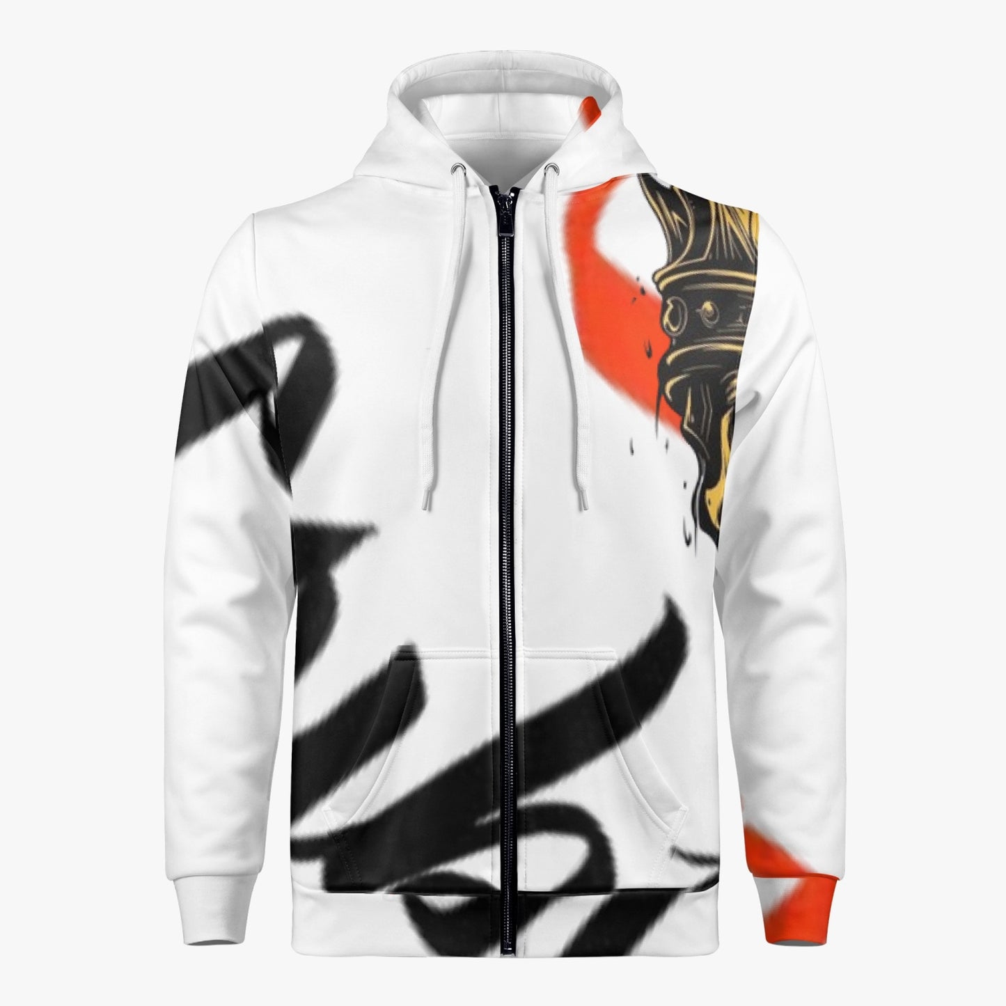 4 kingz publishers logos collabo Men's AOP Full Zip Up Hoodie