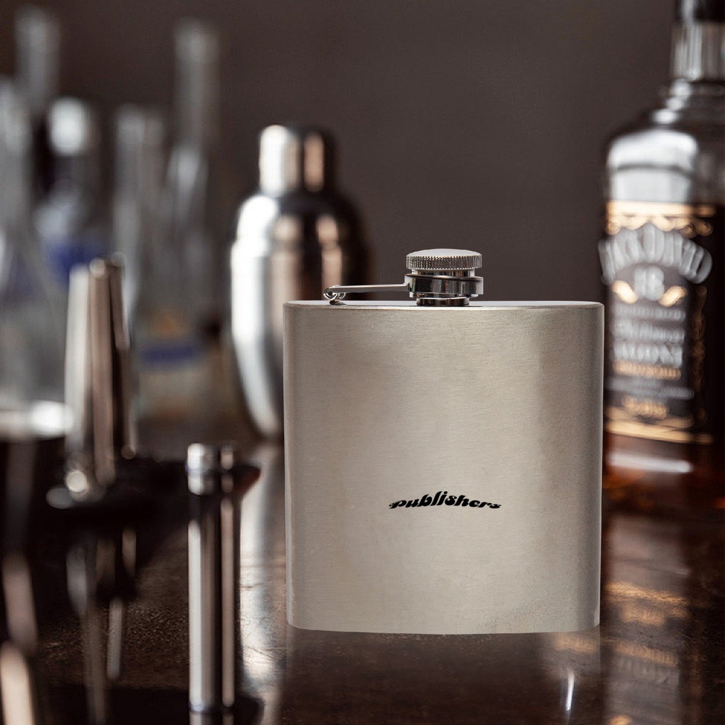 4 Kingz Publishers 6oz Stainless Steel Hip Flask