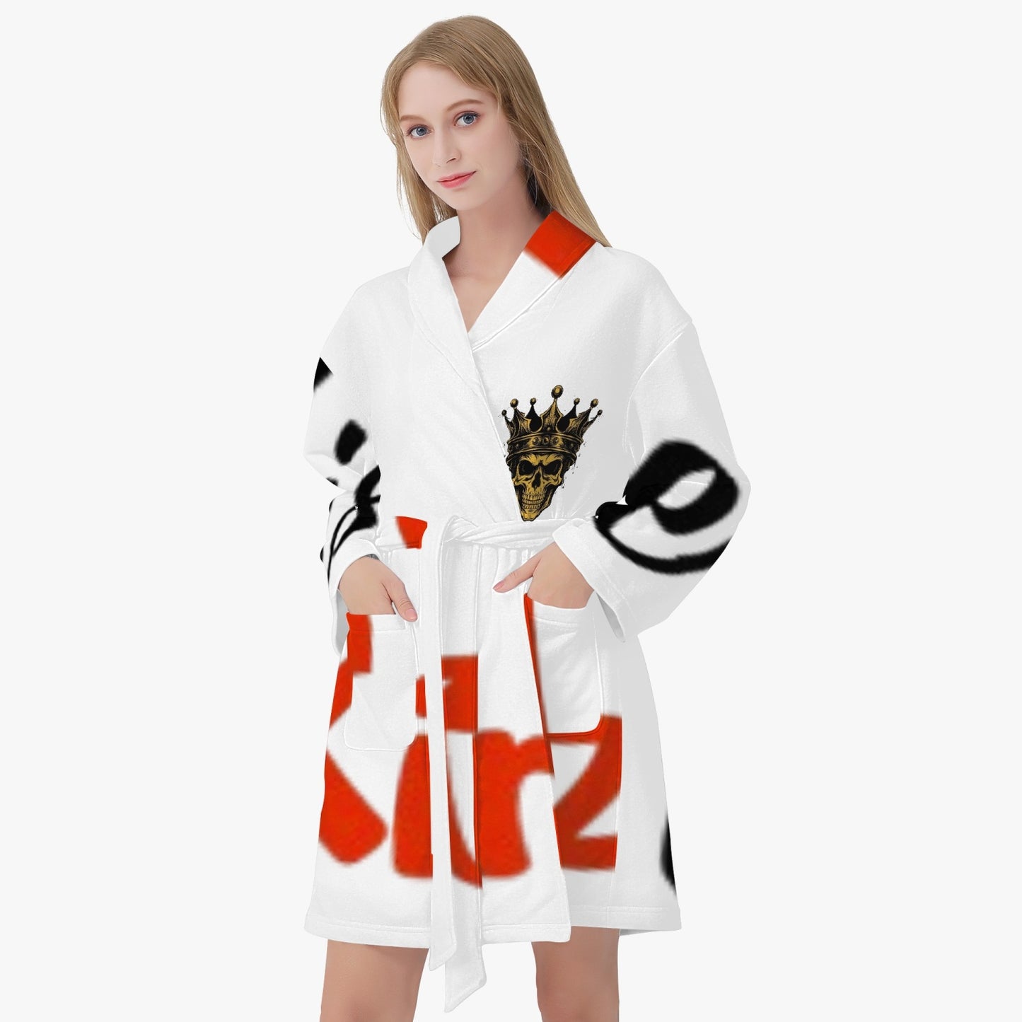 4 kingz publishers double logo collabo Women's Loose-fitting Bathrobe