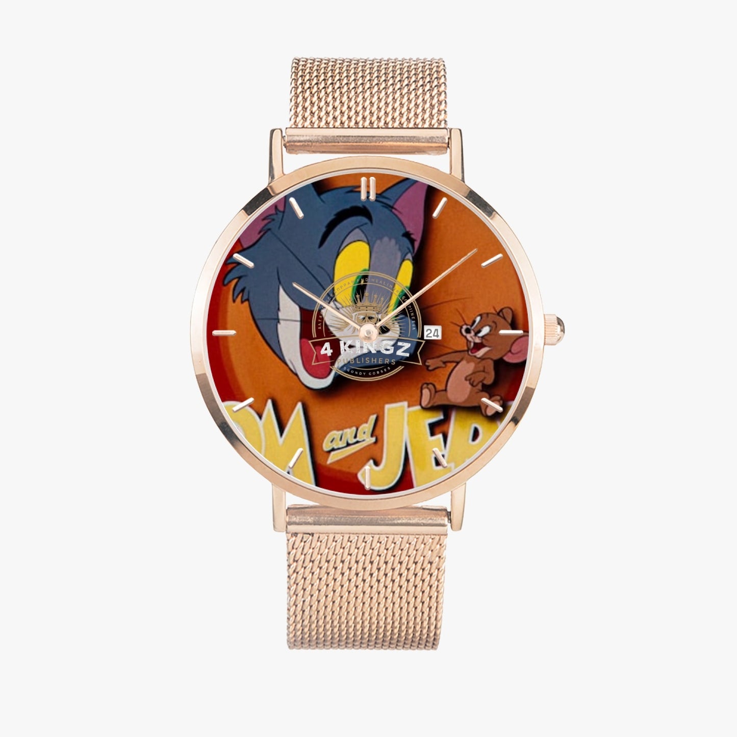 4 Kingz publishers Tom & Jerry Stainless Steel Perpetual Calendar Quartz Watch (With Indicators)
