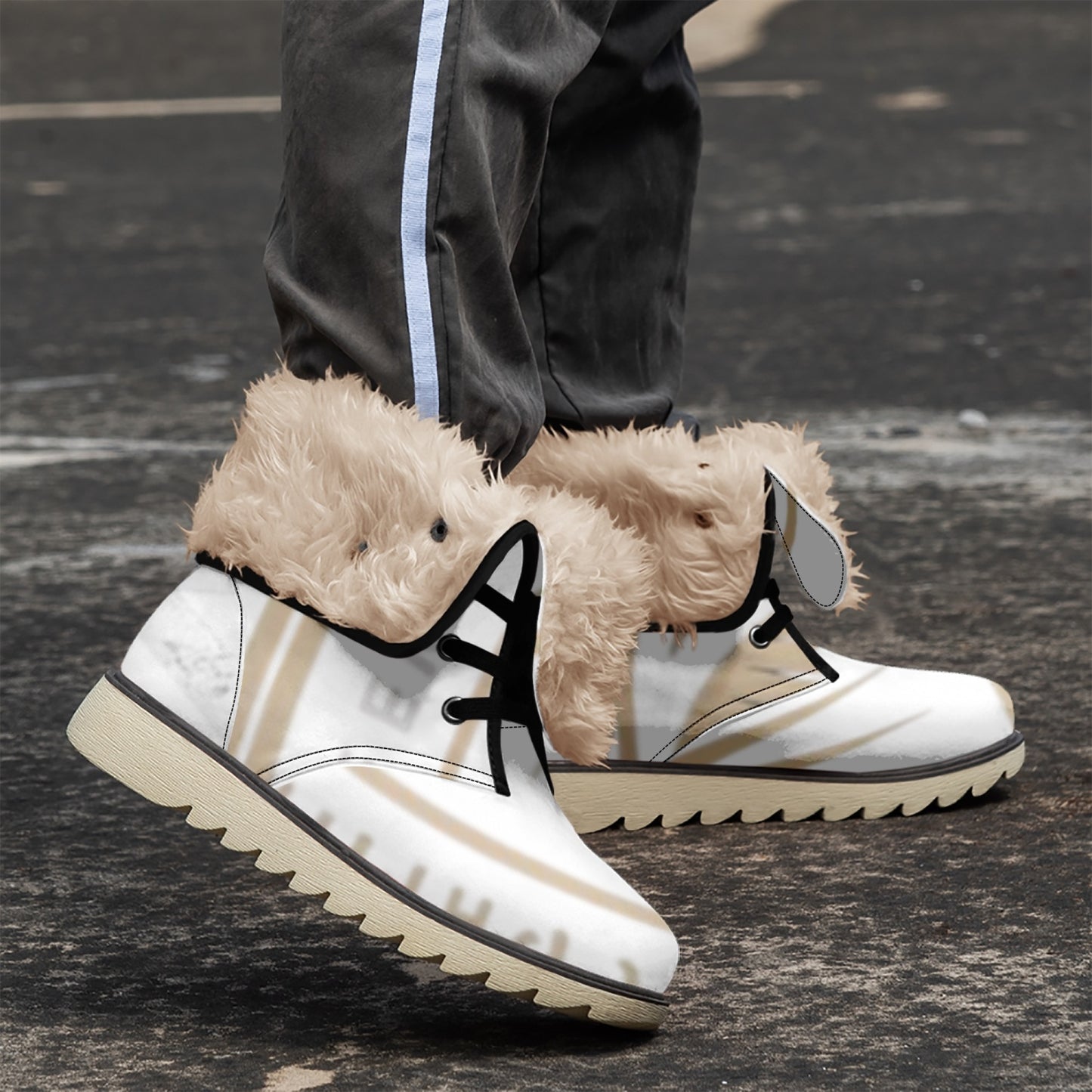 4 kingz publishers Cotton-pad Fur Lining Boots