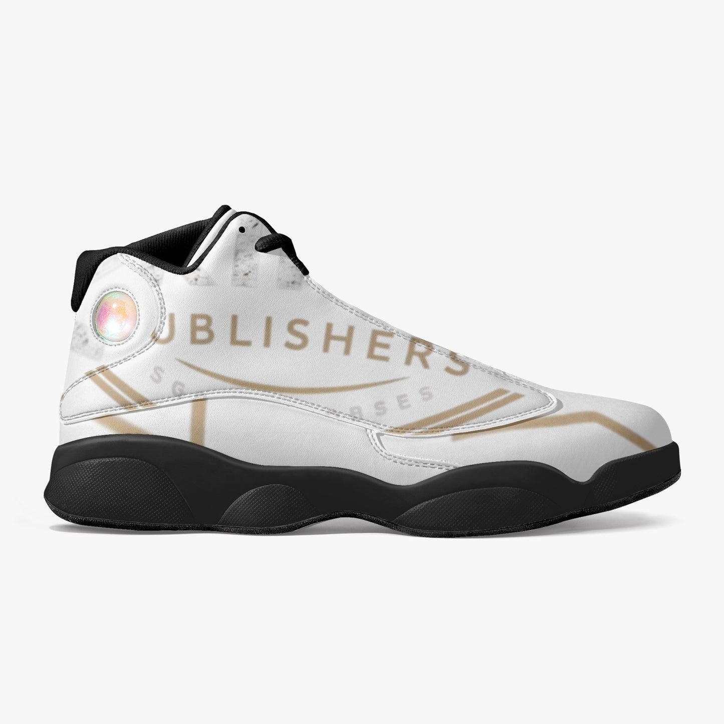 4 kingz publishers Black Sole High-Top Leather Basketball Sneakers