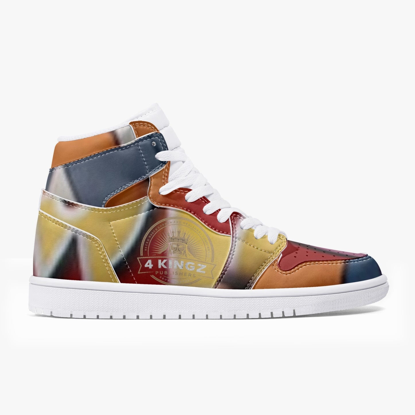 4 Kingz publishers AJ1 High-Top Leather Sneakers - White