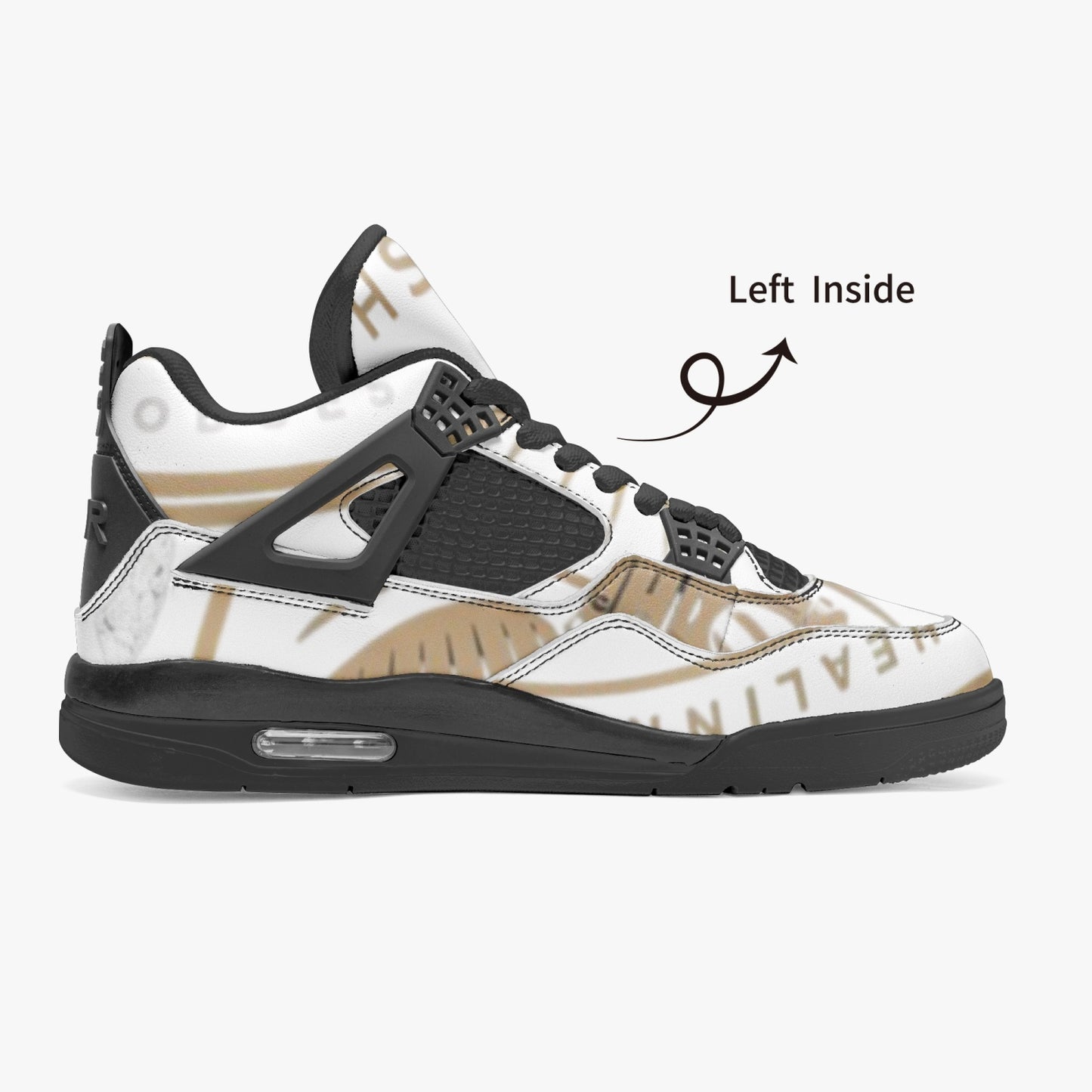 4 Kingz publishers AJ4 Basketball Sneakers -Black Sole