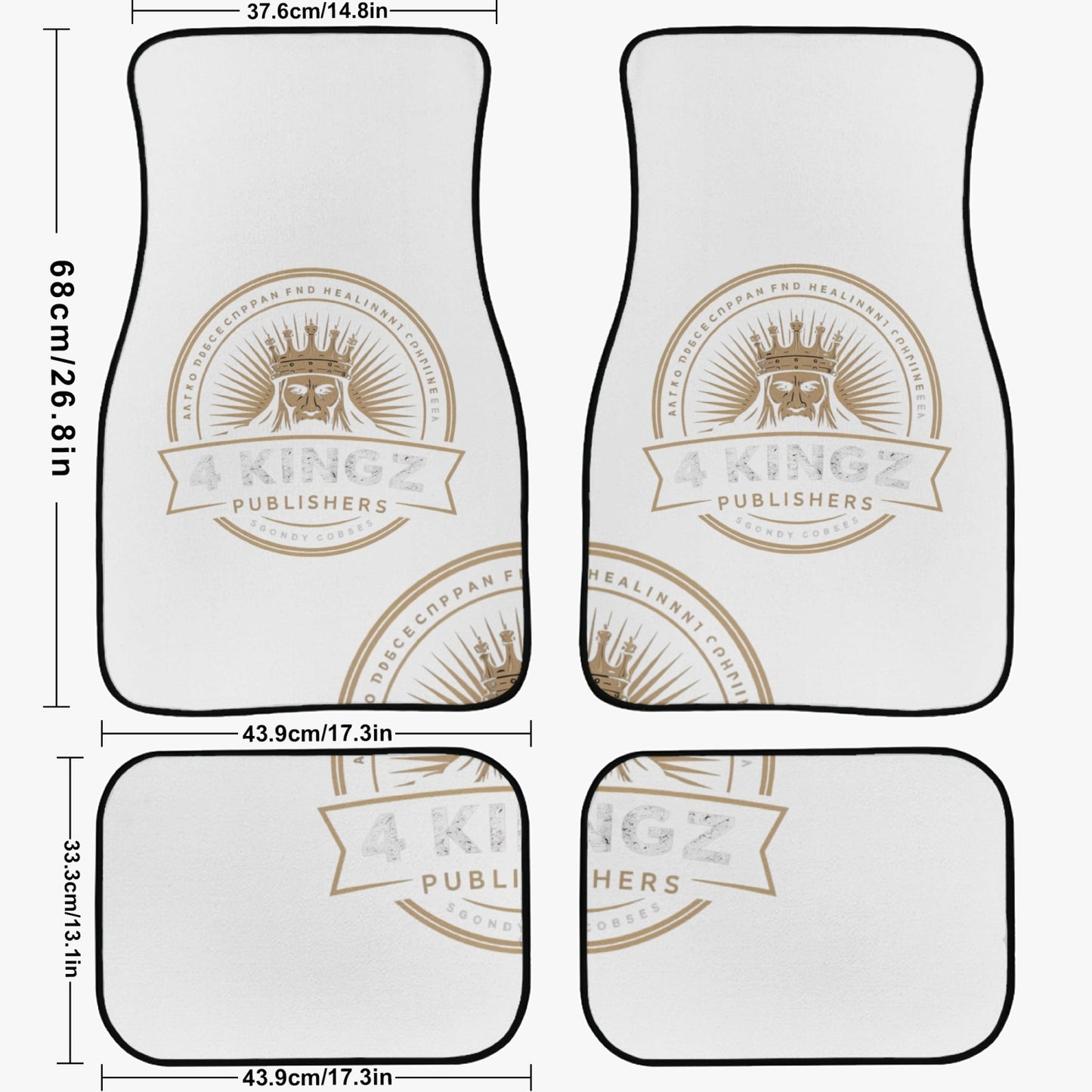 4 Kingz publishers Car Floor Mats - 4Pcs