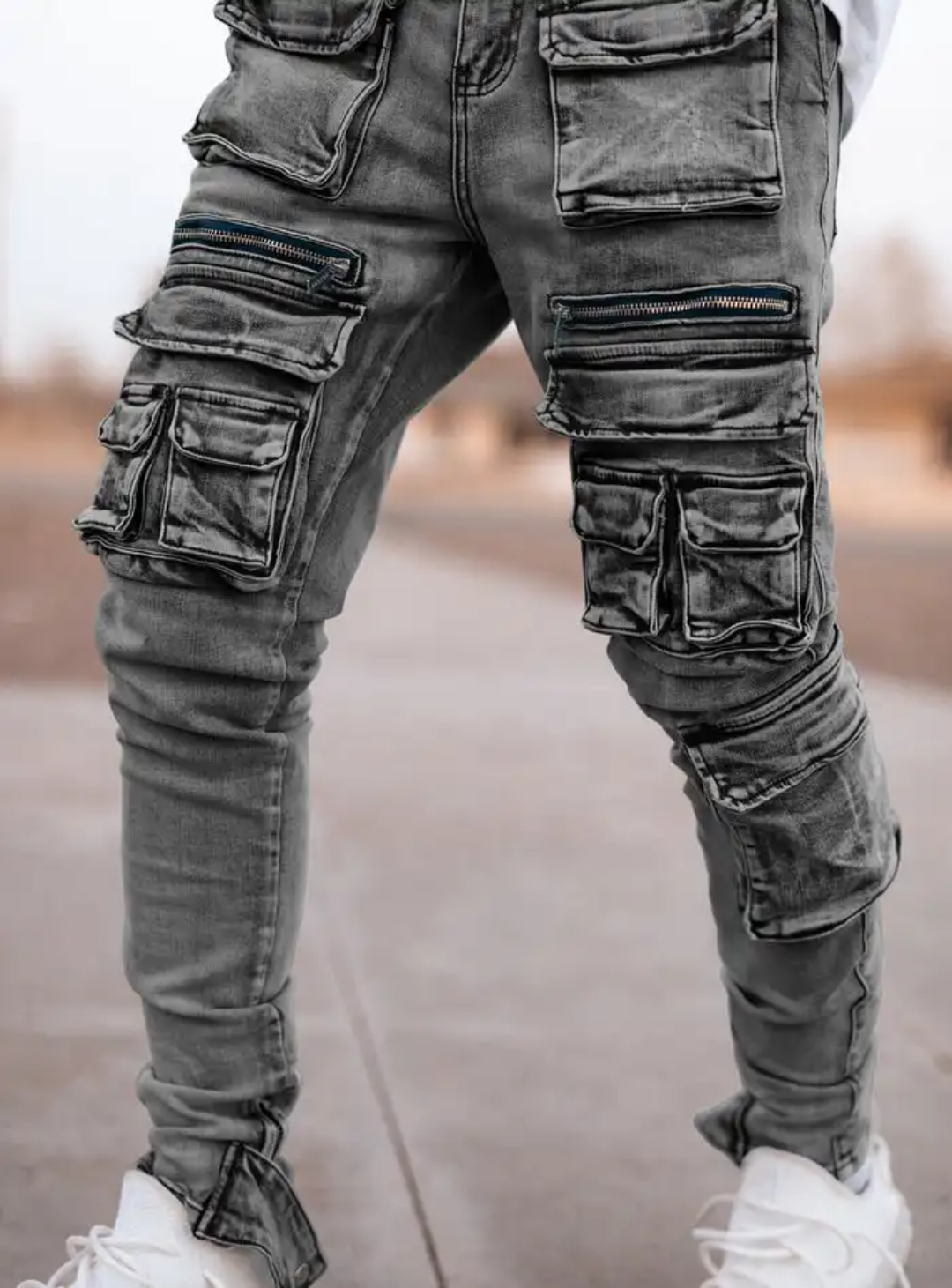 4 kingz publishers - Denim cargo jean