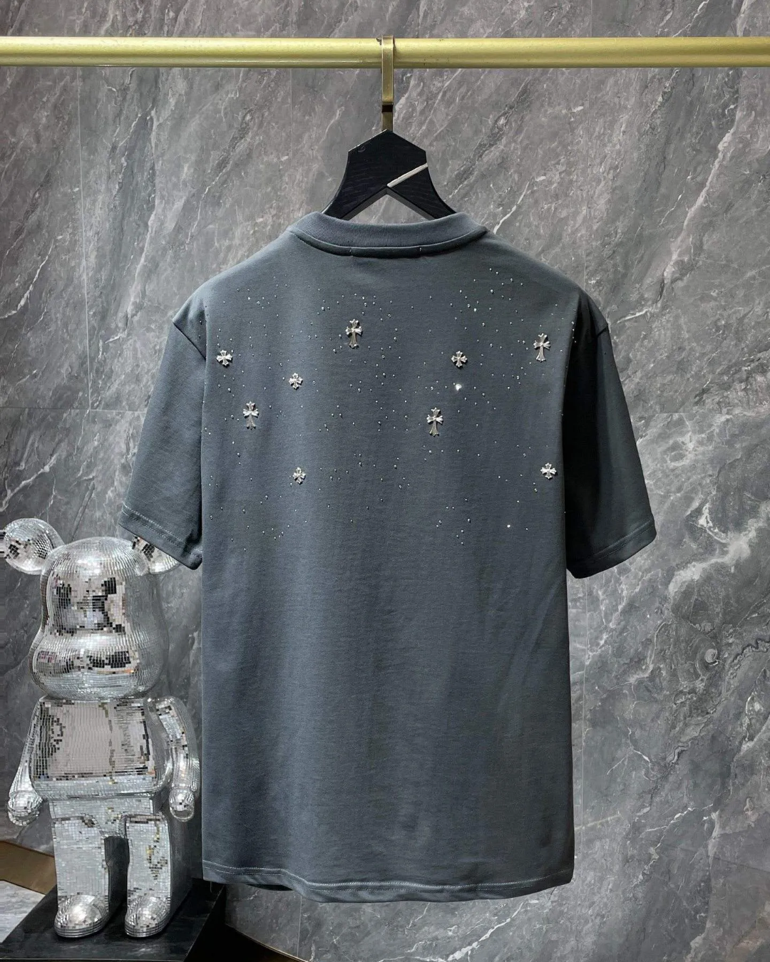 4 kingz publishers - cross & Rhinestones designer t-shirt