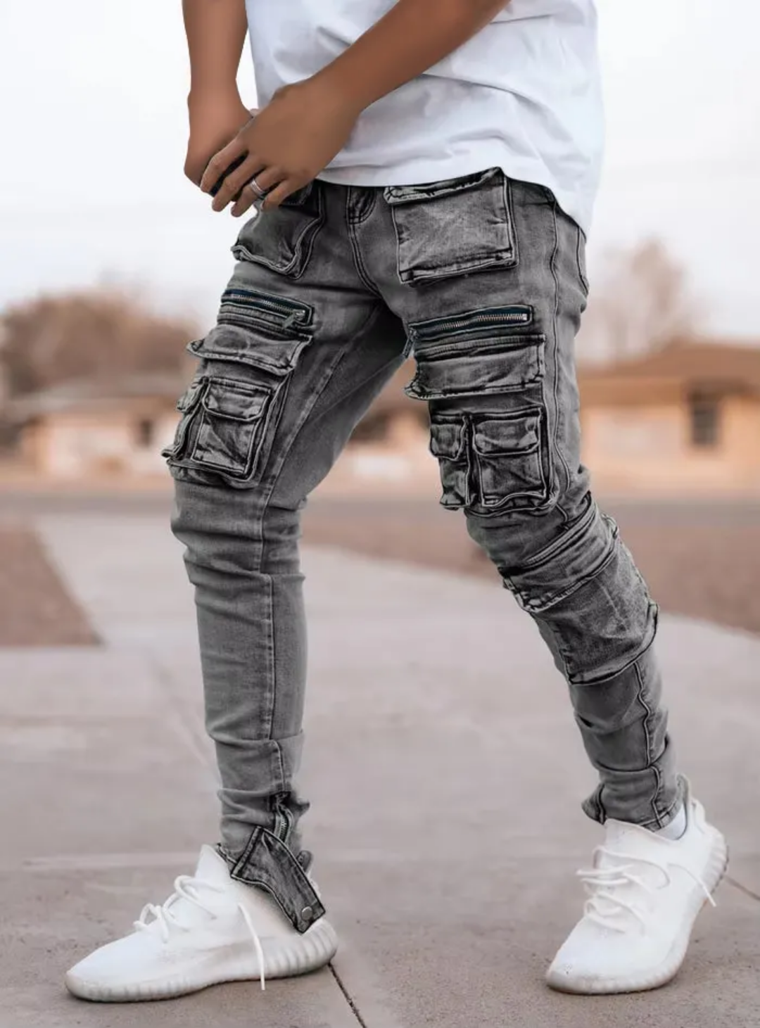 4 kingz publishers - Denim cargo jean