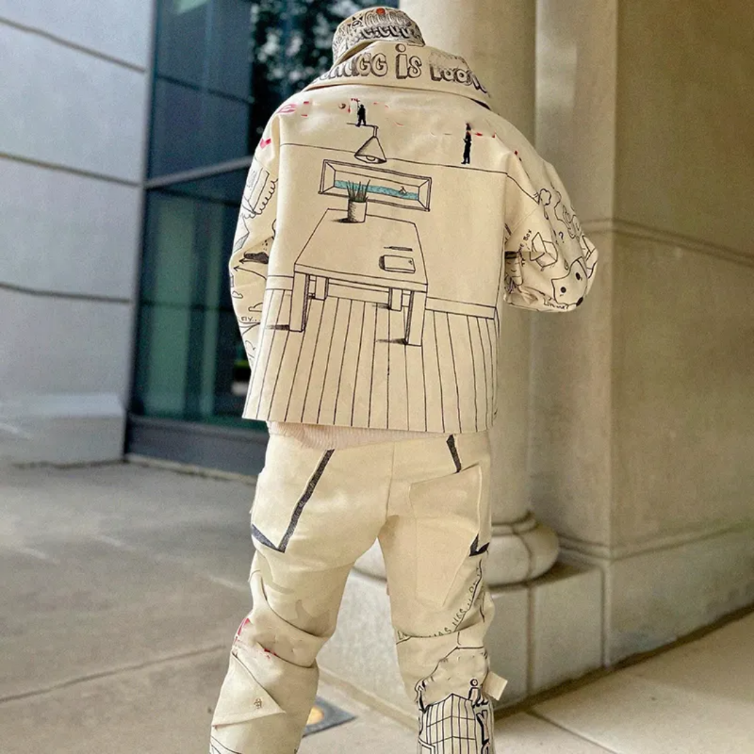 4 kingz publishers - Quality Flared stacked tracksuit