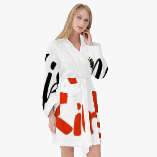 4 kingz publishers double logo collabo Women's Loose-fitting Bathrobe
