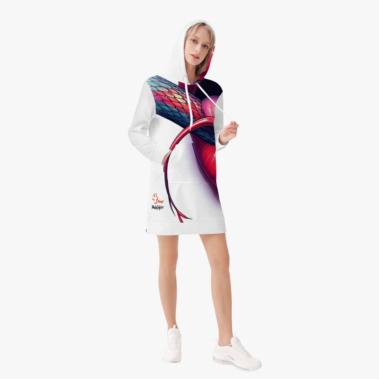 4 kingz publishers Women's AOP Hoodie Dress