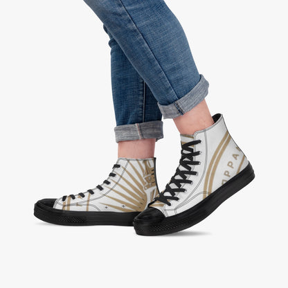 4 Kingz publishers 286. High-Top Canvas Shoes - Black