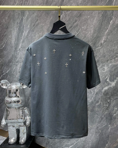 4 kingz publishers  - cross & Rhinestones designer t-shirt