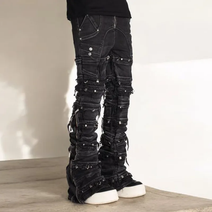 4 kingz publishers  - black skinny bootcut jeans