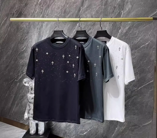 4 kingz publishers  - cross & Rhinestones designer t-shirt