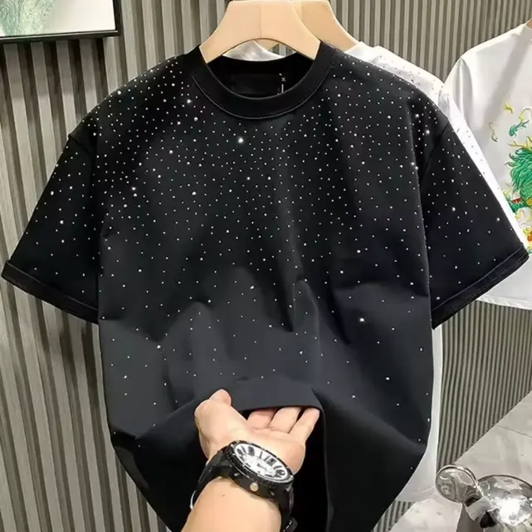 4 kingz publishers  - high quality cotton Rhinestones t-shirt