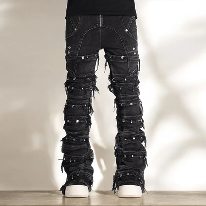 4 kingz publishers  - black skinny bootcut jeans