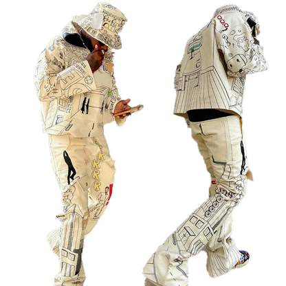 4 kingz publishers  - Quality  Flared stacked tracksuit