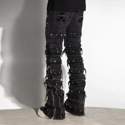 4 kingz publishers  - black skinny bootcut jeans